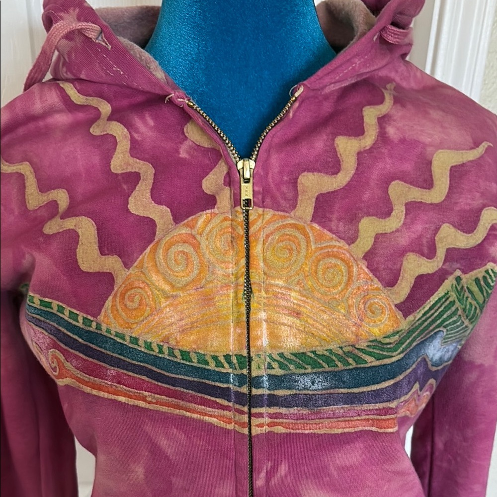 Hand Batiked Alaska Women's Hoodie - Picture 2 of 4